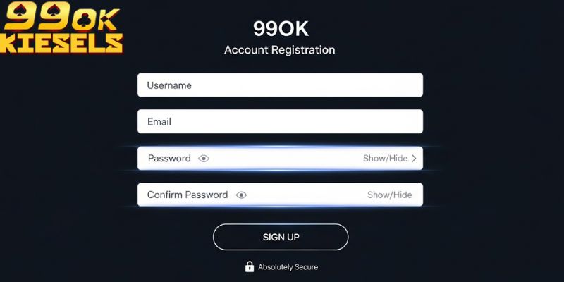 99OK - Cá Cược Uy Tín Đăng Ký Tài Khoản Tặng 200% Biểu mẫu đăng ký tài khoản được thiết kế đơn giản và bảo mật tuyệt đối.