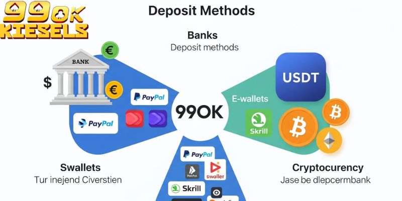 99OK - Cá Cược Uy Tín Đăng Ký Tài Khoản Tặng 200% Hỗ trợ đa dạng phương thức nạp tiền, bao gồm cả ngân hàng, ví điện tử và tiền mã hóa USDT.